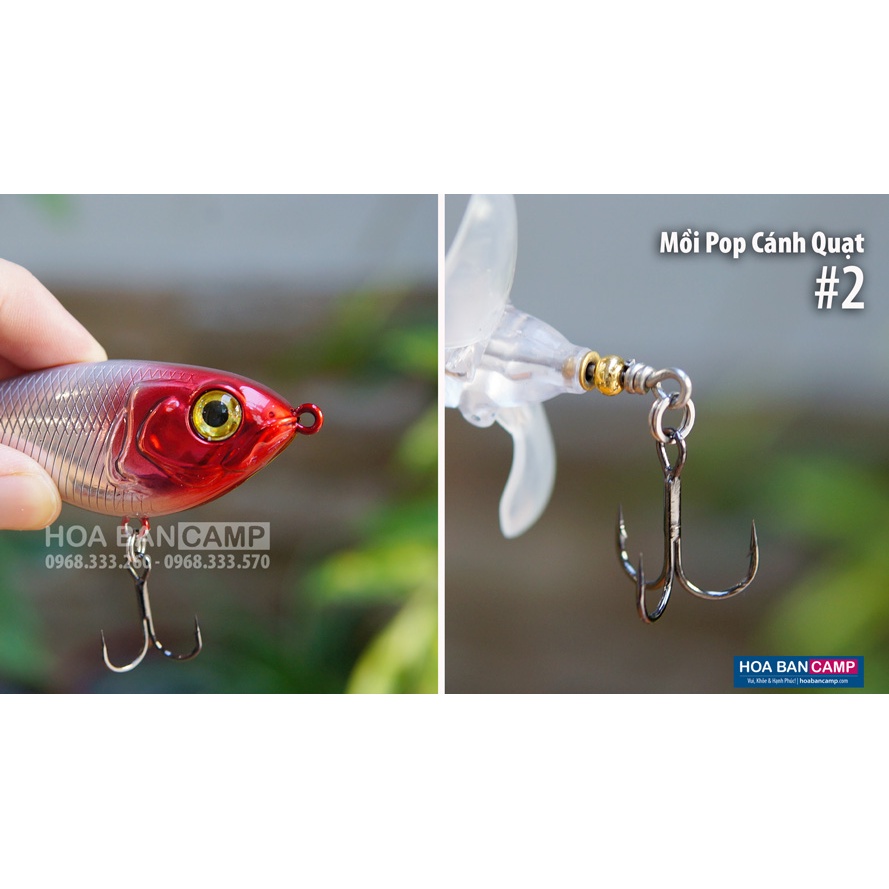 Mồi Pop Cánh Quạt Câu Cá Măng, Lóc Bông, Vược - Mulin | 9g &amp; 16g
