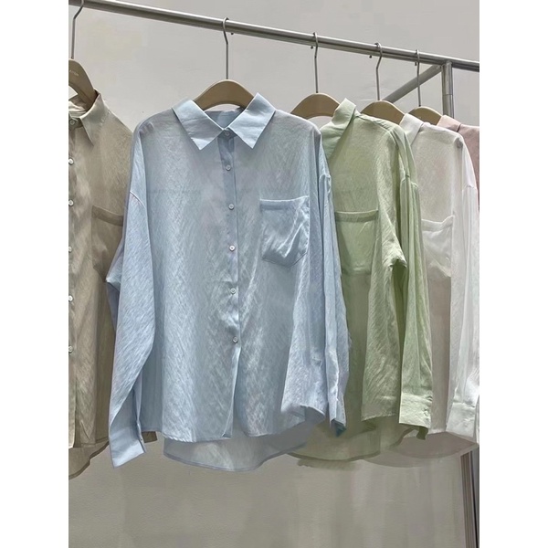Sơ mi voan tơ dáng cơ bản mềm ,nhẹ 80401 CHERRYCOCO