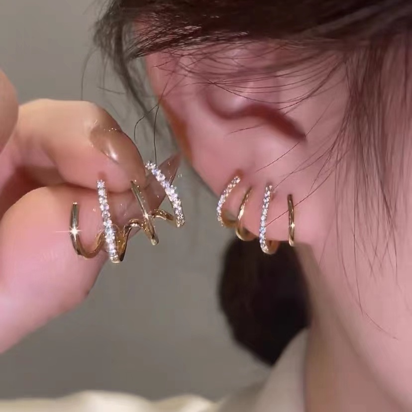 Bông tai mạ bạc sterling 925 đơn giản phong cách Hàn Quốc chất lượng cao