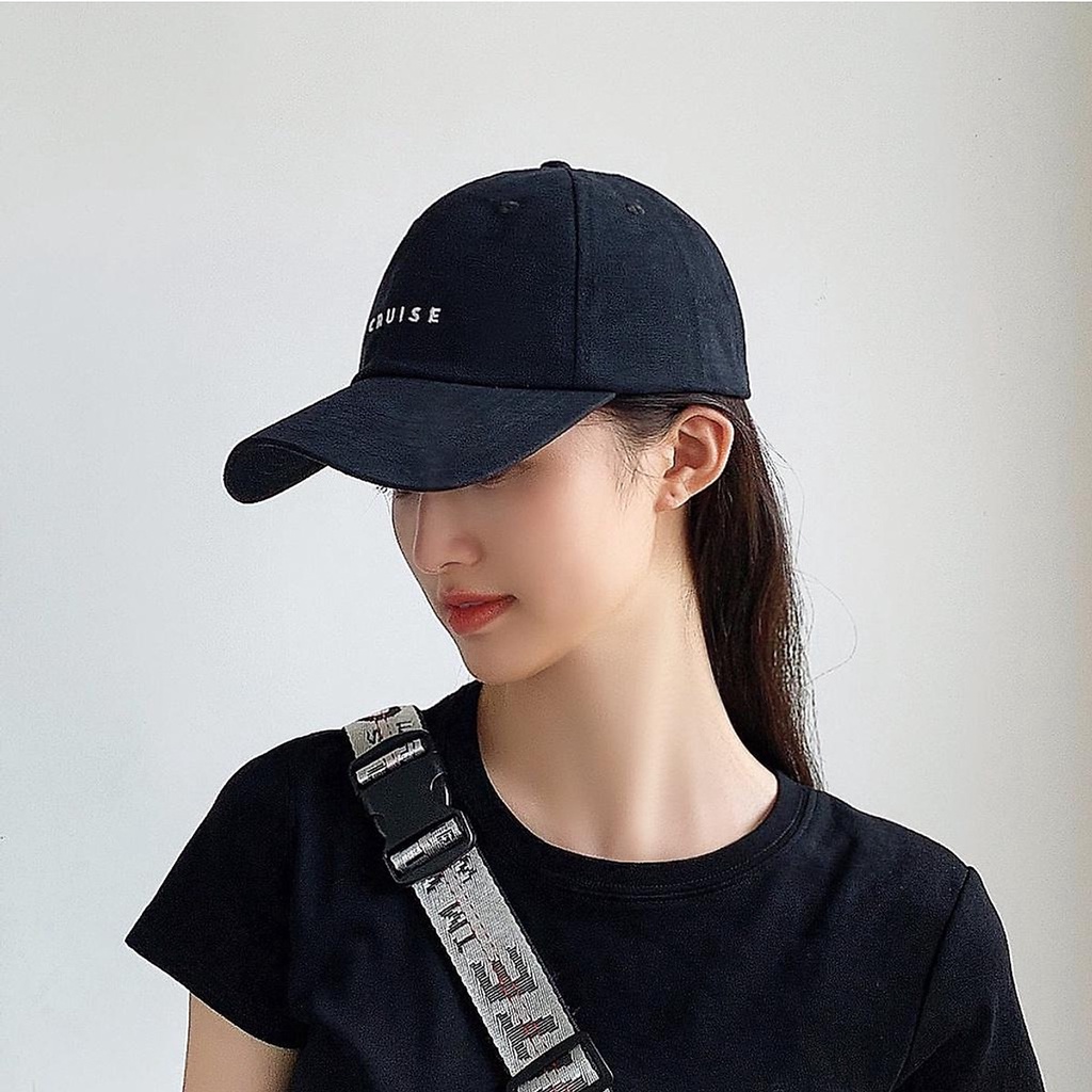 Nón kết, mũ lưỡi trai thêu chữ CRUISE vải NHUNG phong cách Ulzzang form unisex