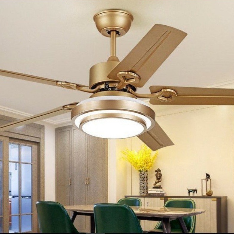 Quạt Trần Đèn 5 Cánh QTD8008G, Quạt Trần Trang Trí Nội Thất Phòng Khách,Phòng Ngủ