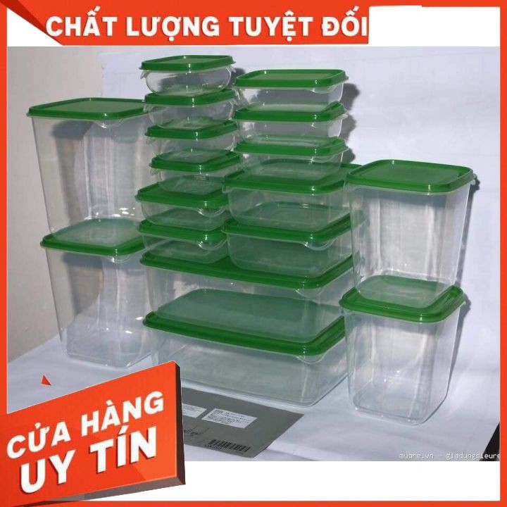 Bộ Hộp 17 Món - Set 17 Hộp Nhựa Cao Cấp Đựng Thực Phẩm Bảo Quản Tủ Lạnh [XẢ KHO]