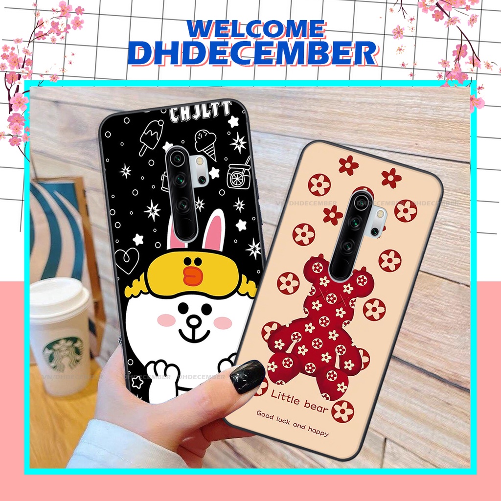 Ốp lưng Xiaomi REDMI NOTE 8 PRO in hình gấu K@ws, gấu nâu, dor@emon RẺ- ĐẸP- BỀN
