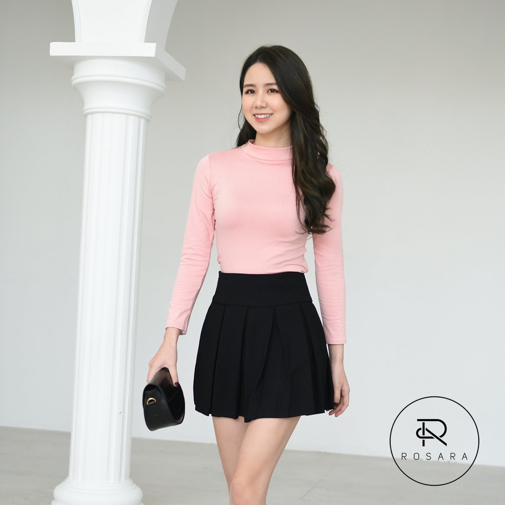 Áo thun giữ nhiệt 4 màu thời trang nữ Rosara AGN02