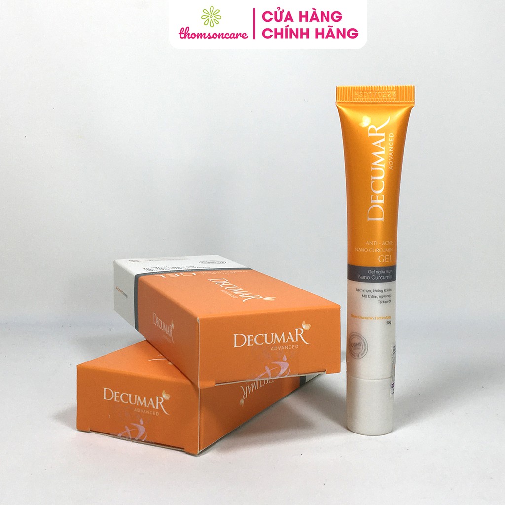 Gel ngừa mụn Decumar Advanced tuýp 20g - kem nghệ từ Nano curcumin - giảm mụn ẩn, trứng cá, sẹo thâm do mụn | BigBuy360 - bigbuy360.vn