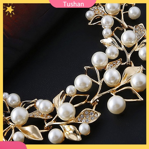 Vòng Cổ Choker Ngắn Đính Ngọc Trai Giả Sang Trọng Cho Nữ