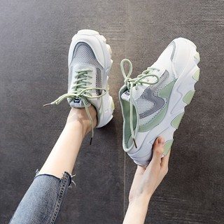 [Hằng Sẵn] (VIDEO thật) Giày sục nữ hàng xịn xò vải lưới phối da viền chữ S - Giá chất