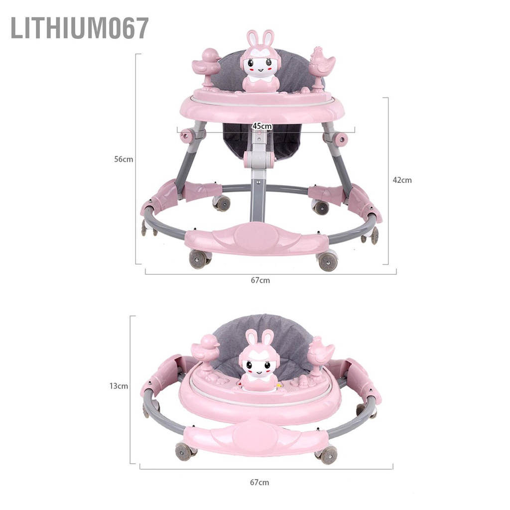 Lithium067 Baby Walker Rollover Prevention Xe tập đi có thể gập lại ch