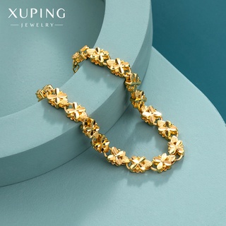 Vòng Tay Lắc Tay Nữ FREE❤️SHIP Cỏ Bốn Lá Trái Tim Mạ Vàng 24K Xuping LTXP01