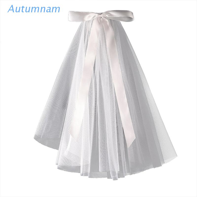 Mạng che mặt vải tuyn thiết kế 2 tầng với lược cài xinh xắn cho đám cưới