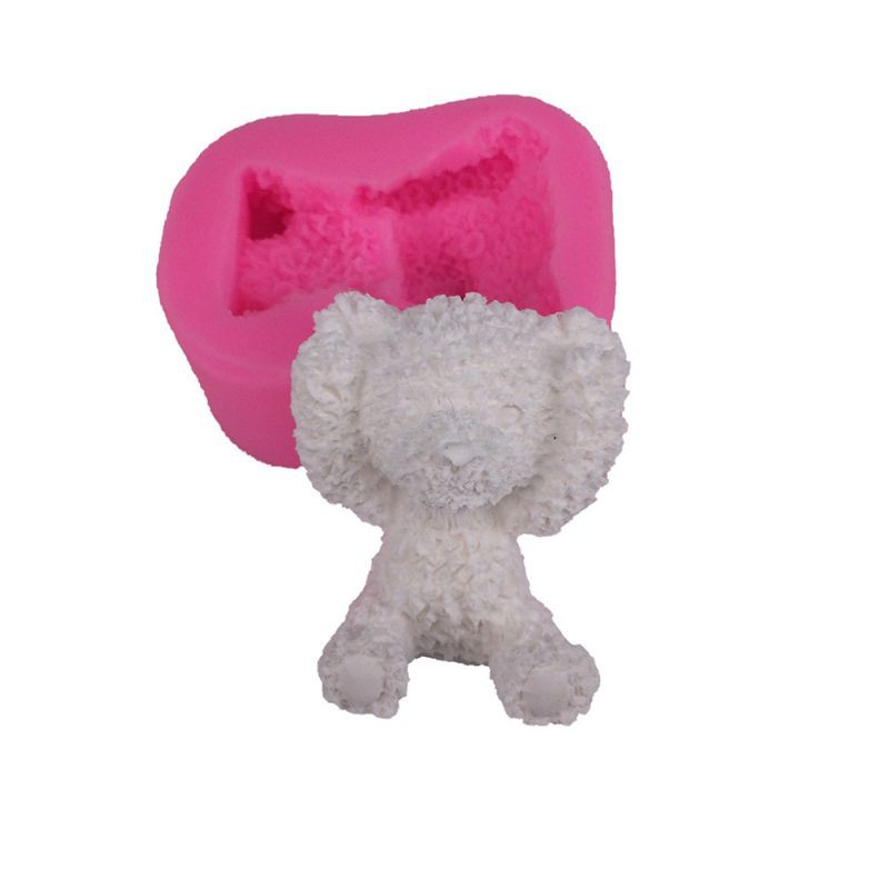 Khuôn rau câu silicon gấu 3 không