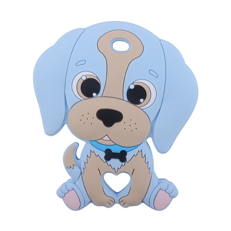 Đồ Chơi Ngậm Nướu Bằng Silicon Hình Chú Chó Hoạt Hình Dễ Thương Cho Bé