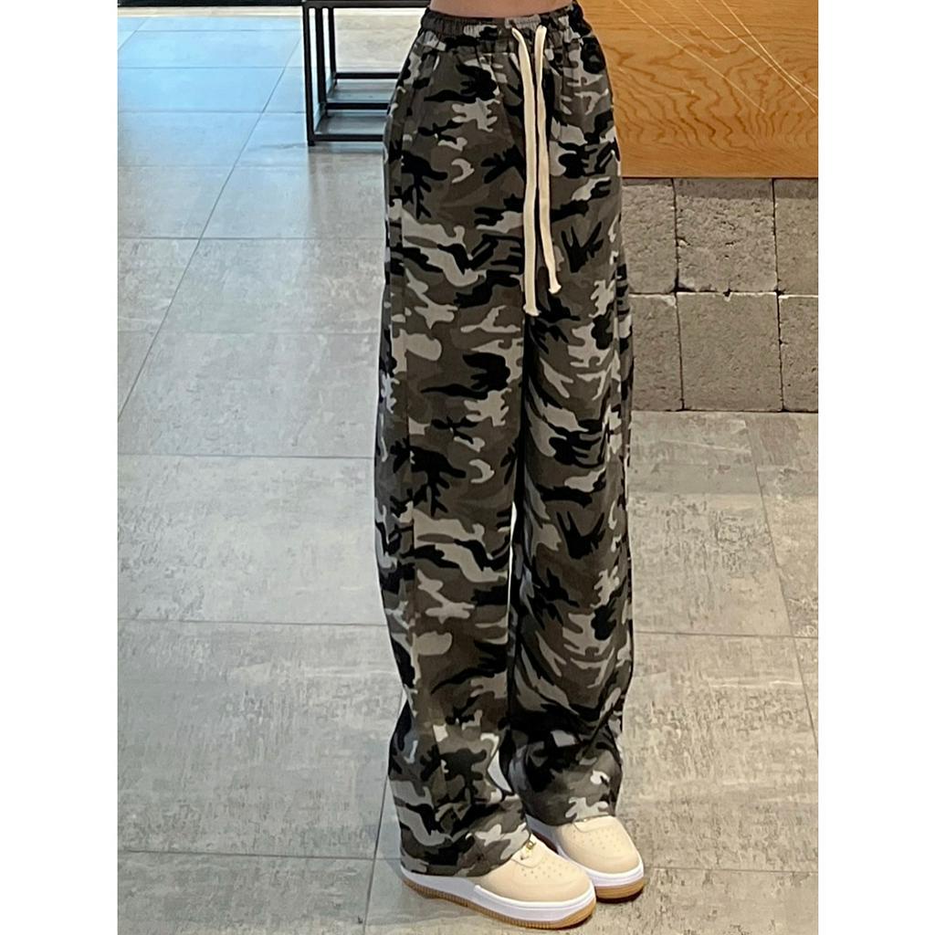 「 WELOVE1 」Quần Dài Ống Đứng Lưng Cao Phối Màu Tương Phản Phong Cách Hip Hop Thời Trang Mùa Hè Cho Nữ