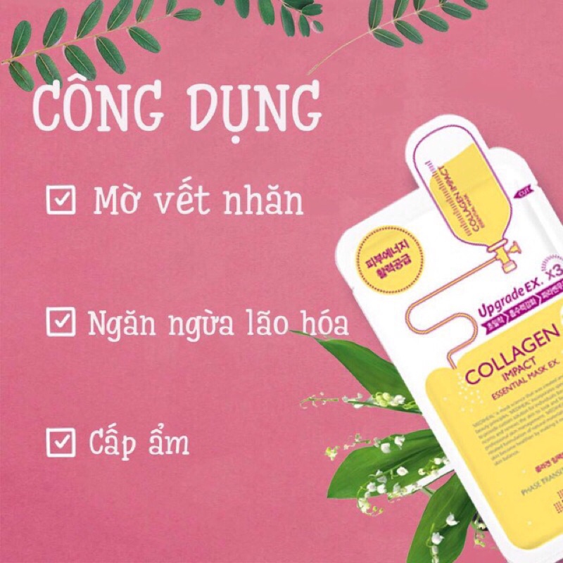 Mặt Nạ Mediheal Essential Teatree / Vita / Placenta / Collagen / Aquaring Cấp Nước. Đủ Vị chính hãng cam kết