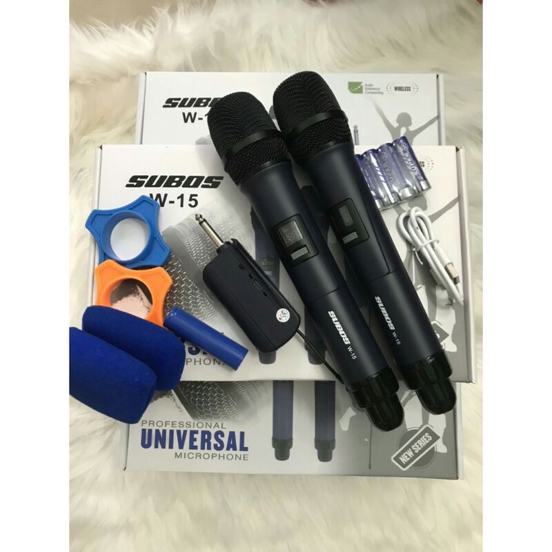Mic karaoke không dây đ năng subos mã w15