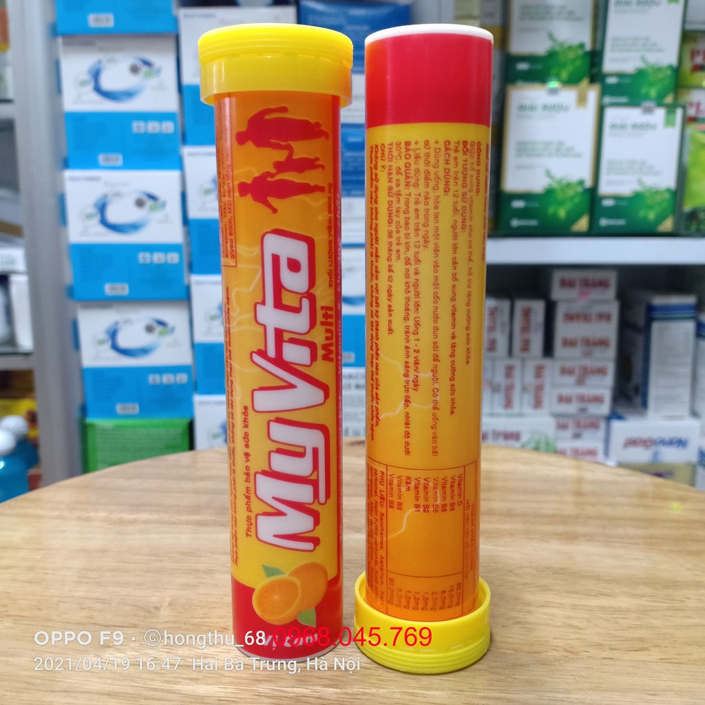 Viên sủi bổ sung Vitamin MyVita tuýp 20 viên