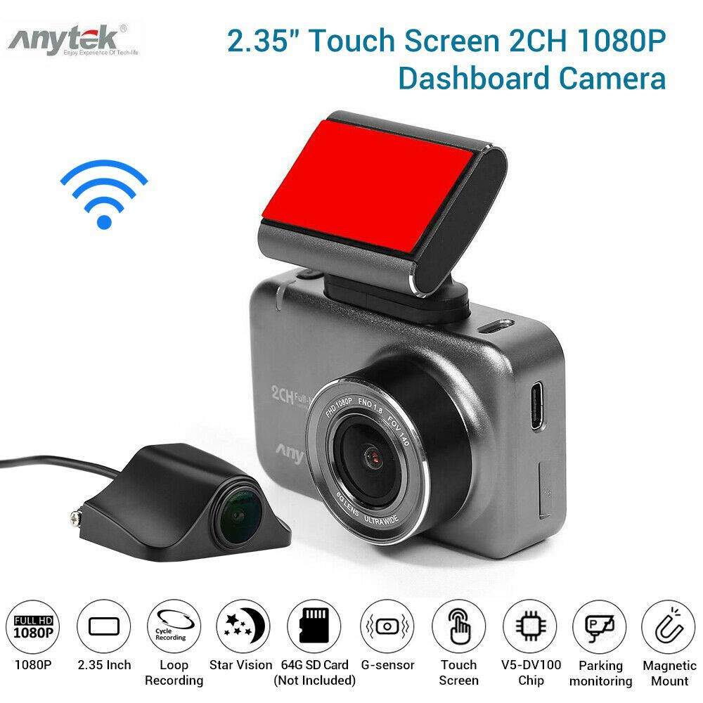 { HOT } Camera Hành Trình Trước Sau Anytek Z1 Full HD - Màn Cảm Ứng Tích Hợp Wifi Xem Trên Điện Thoại