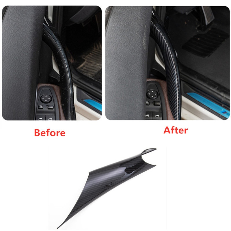 Set 1/ 2/ 4 khung gắn bảo vệ bệ tay nắm cửa xe hơi sợi carbon dành cho BMW 3 4 F32 F34 F30 F35