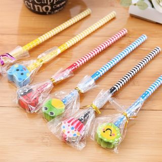 Combo 10c bút chì đầu tẩy