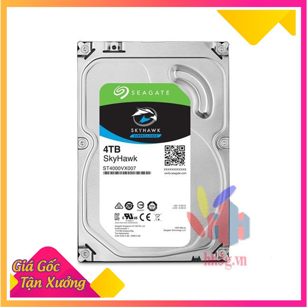 Ổ Cứng HDD SEAGATE [Tổng Kho - Giá Sập Sàn] 4TB SKYHAWK - CHUYÊN DÙNG CAMERA I 24 Tháng BH