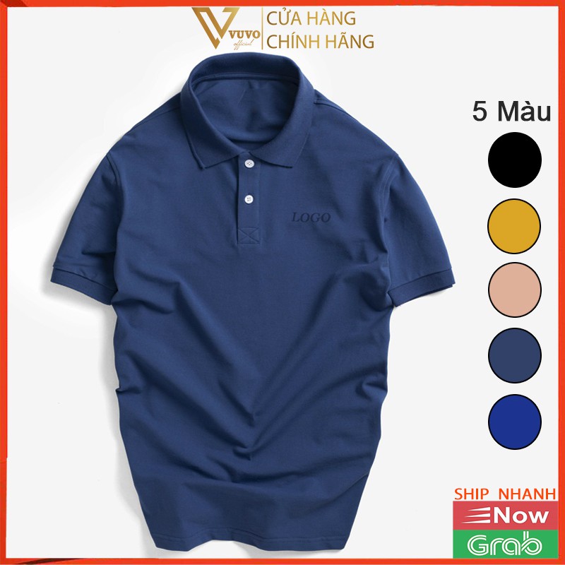Áo Polo Nam Cổ Bẻ Tay Ngắn Vuvo Official Có Logo Thêu Ngực Trái, Chất Cotton Mềm Mại Co Giãn 4 Chiều | BigBuy360 - bigbuy360.vn