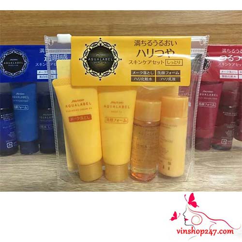 Set mini shiseido aqualabel 4 món