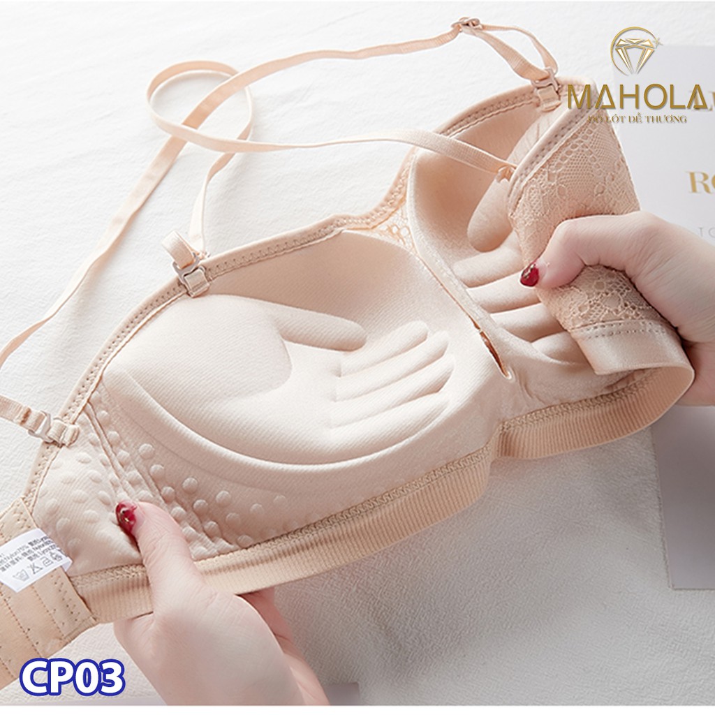 Áo cup không dây rút ngực có đệm bàn tay -Mahola- CP03