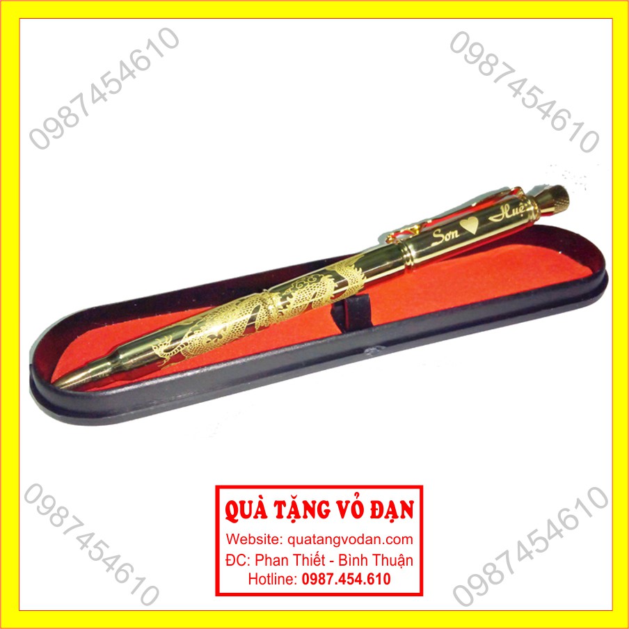 Bút vỏ đạn AR15 khắc rồng xoay và khắc tên theo yêu cầu