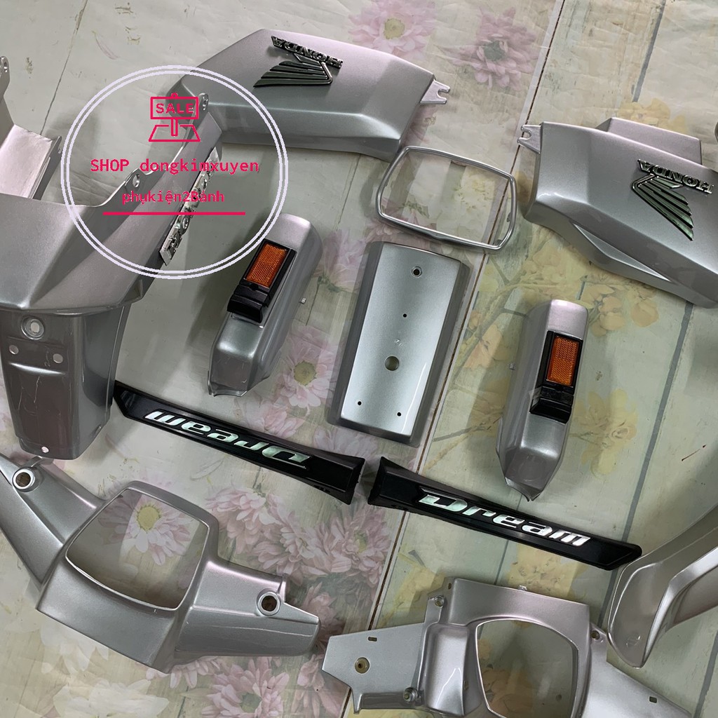 Dàn áo xe dream ll  -vỏ nhựa xe dream 2-nhựa TRẮNG mủ ABS loại 1