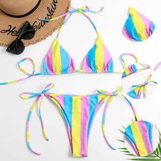 Set bikini có mút nâng ngực hoạ tiết lá quyến rũ cho nữ