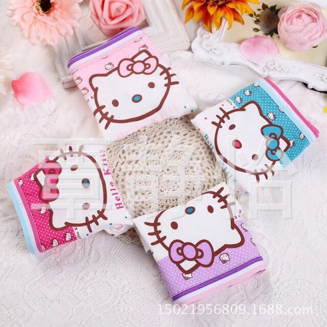 Quần chip cho bé gái tín đồ hello kitty , công chúa 2 trong 1