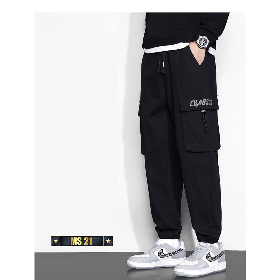 Quần jogger nam thể thao dáng hàn vải kaki ,hàng xuất cao cấp phong cách menfashion ms21