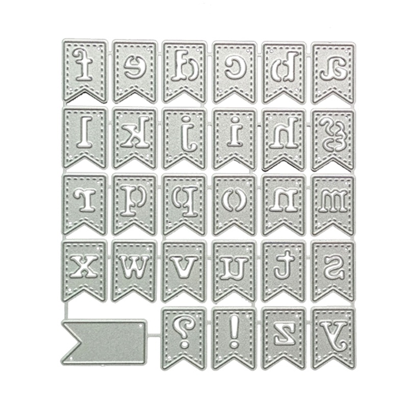 Khuôn Cắt Giấy Kim Loại Hình Chữ Cái 3D Xinh Xắn