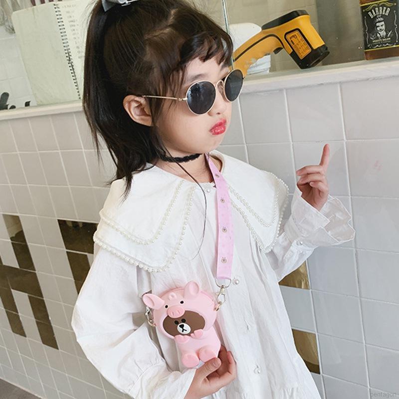 Túi đeo chéo thiết kế hình gấu dễ thương cho bé