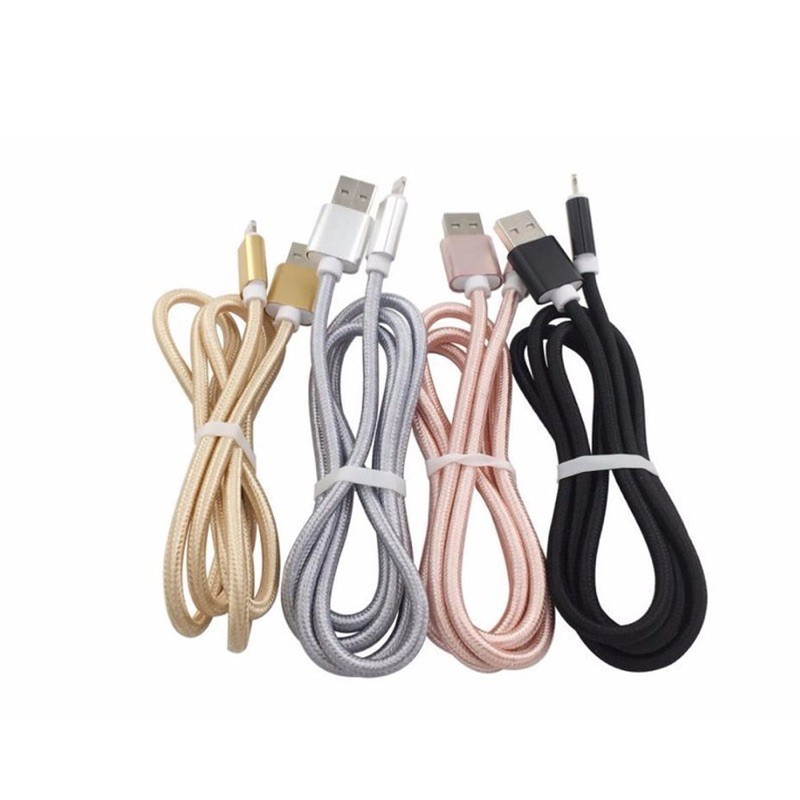 Dây sạc dù 3 mét chống rối, chống đứt cho lphone, androi micro usb, type c bảo hành 3 tháng
