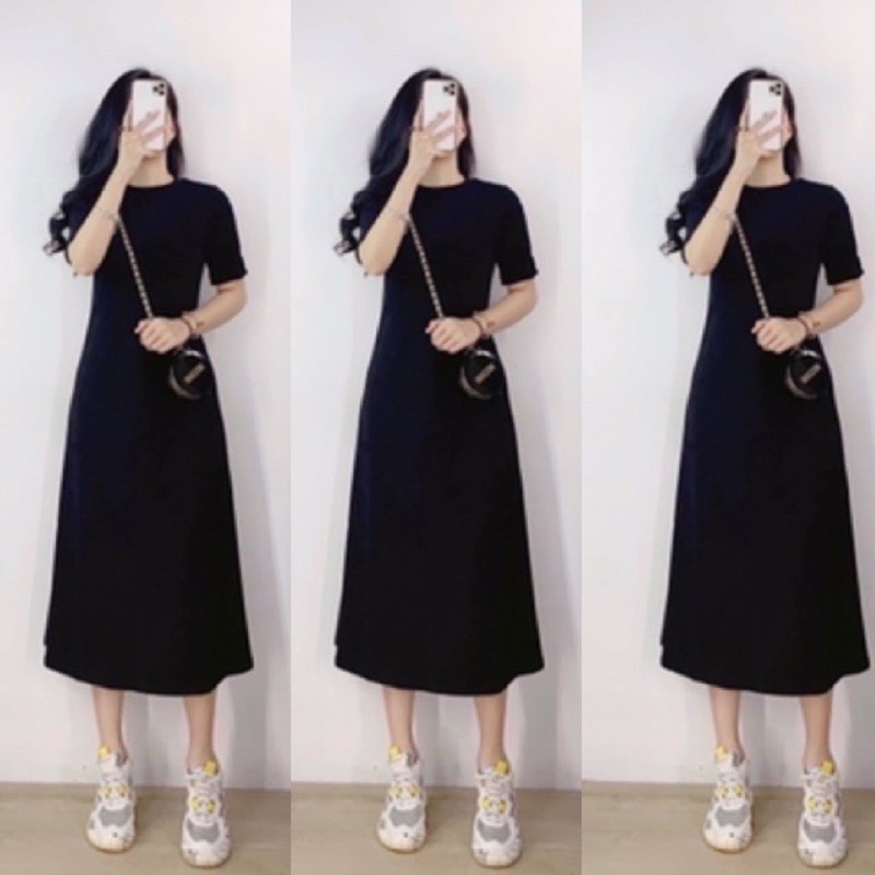 Đầm thun maxi dáng dài đủ màu