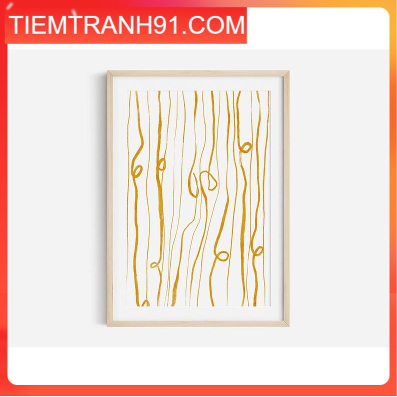 Tranh treo tường | Tranh nghệ thuật trừu tượng - Yellow Abstract Art Print, Shape Abstract Art