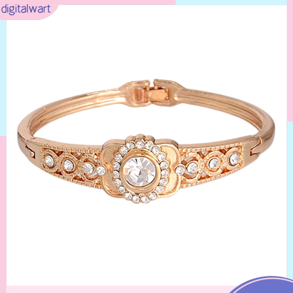 Vòng Tay Thiết Kế Mạ Vàng Đính Đá Thời Trang Dành Cho Nữ