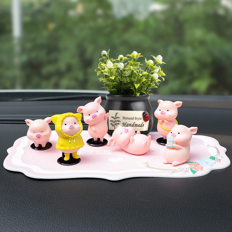 Mô Hình Trang Trí Esasylife Set 6 Chú Heo Con Dễ Thương Để Bàn Làm Việc, Xe Hơi, Ô Tô, Bàn Học, Phòng Khách Giá Rẻ