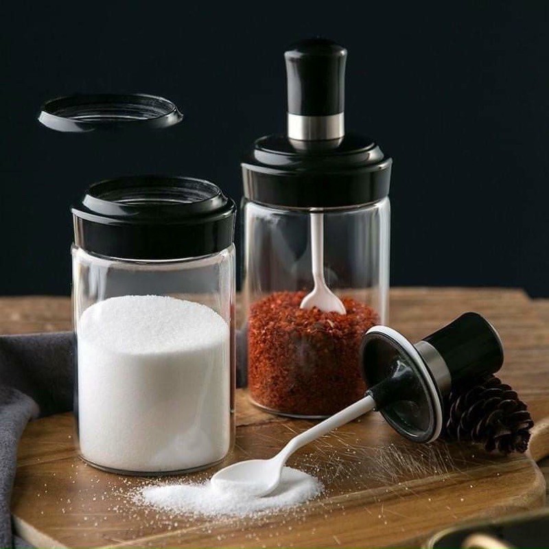 SALE❤️[DEAL SỐC]❤️ Lọ Đựng Gia Vị, Hũ Đựng Gia Vị Kèm Muỗng Mẫu Mới 2021