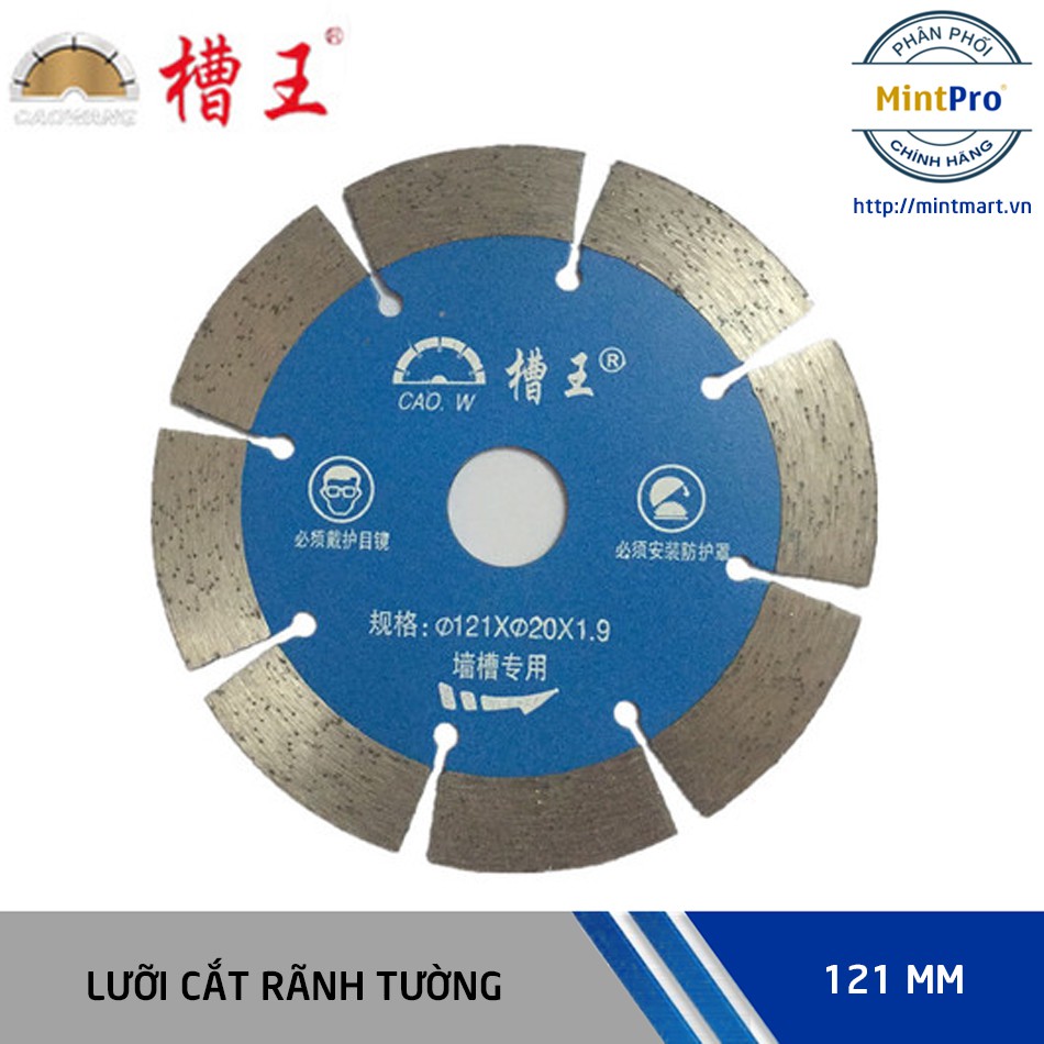 Lưỡi cắt Caowang 121 mm cho máy cắt rãnh tường - Độ bền và hiệu quả sử dụng cao