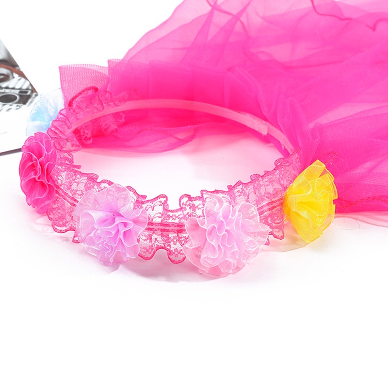 Vòng Hoa Đội Đầu Phối Khăn Choàng Cổ Handmade Xinh Xắn Cho Bé Gái