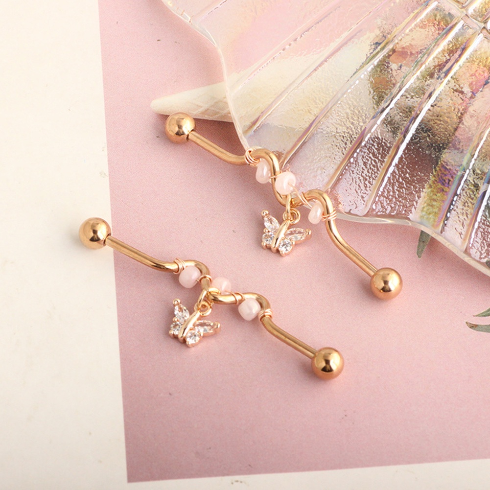 Khuyên Kẹp Sụn Tai Dáng Dài Phối Bóng Lông Nhỏ Xinh Thời Trang