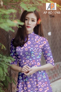 Vải áo dài in hoa nhí đẹp