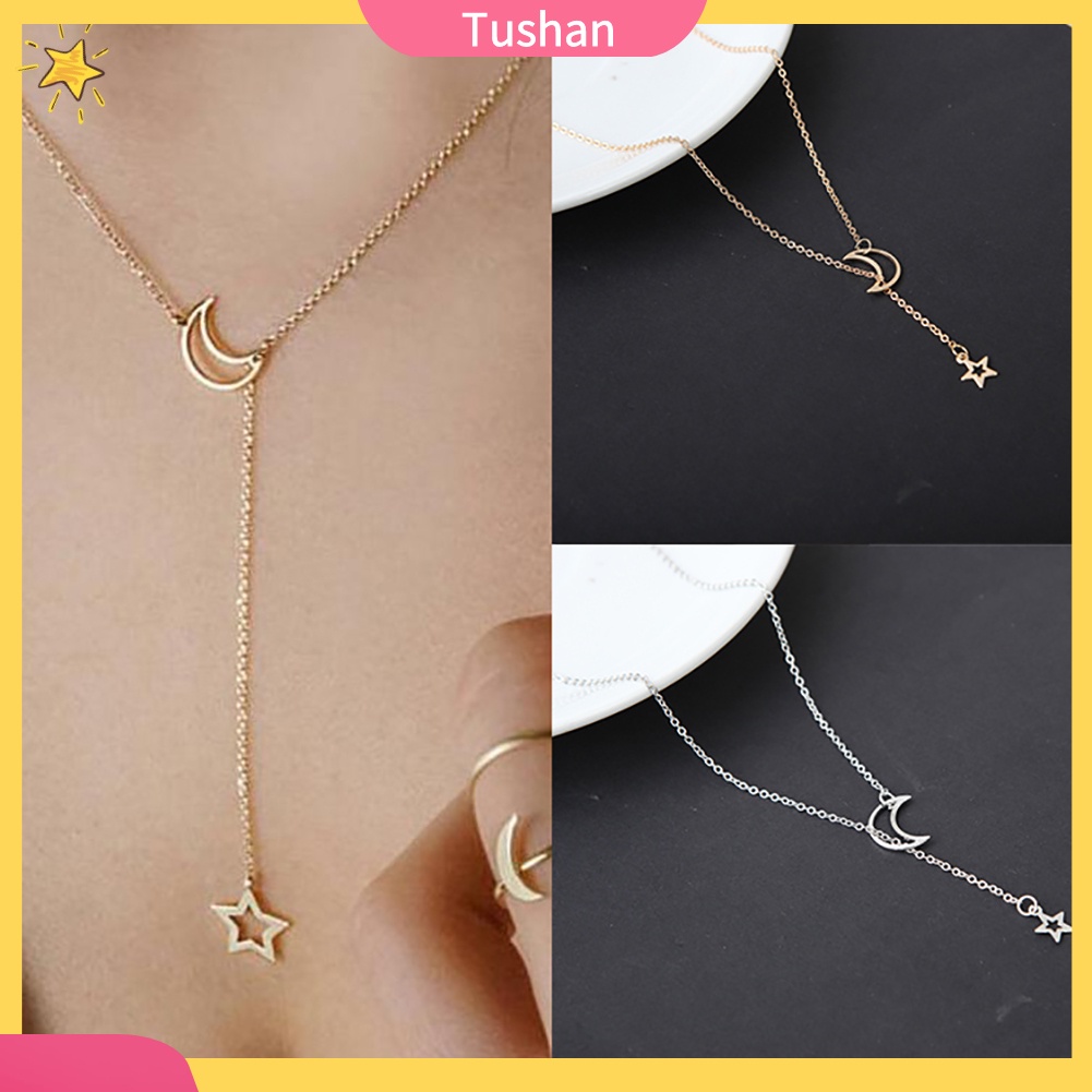 Vòng cổ choker mặt trăng và ngôi sao tush _
