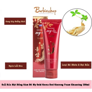 Sữa Rửa Mặt Hồng Sâm Đỏ My Gold Korea Red Ginseng Foam Cleansing 130ml