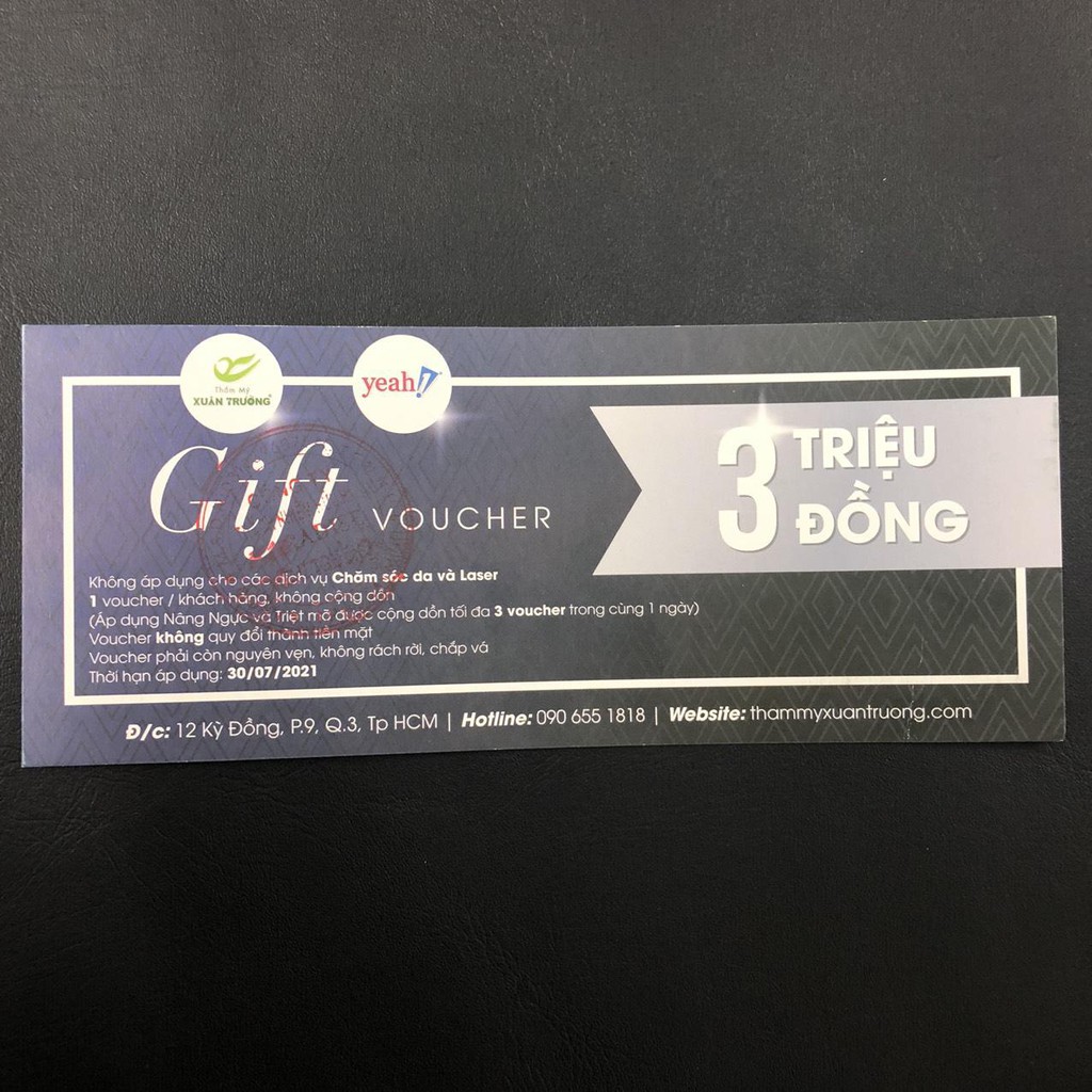 Gift Voucher 3.000.000VNĐ Thẩm Mỹ Xuân Trường