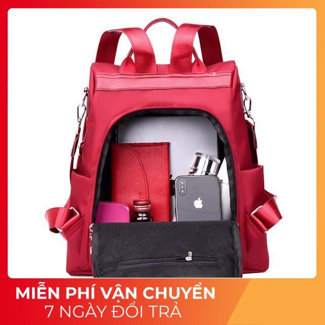 Balo thời trang nữ chất vải Oxford chống nước chống cháy siêu bền phong cách Hàn Quốc tặng kèm móc treo báo đốm AT114