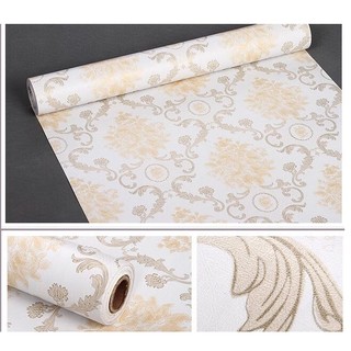decal 1m x 45cm giấy dán tường châu âu nâu kem