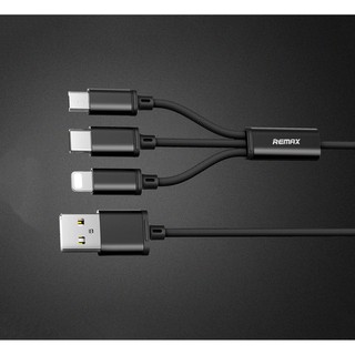 Cáp 3 trong 1 Remax (Lightning-Micro USB-Type C)